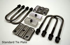 Kit for 4000lb to 7000lb axle with Tie Plates - 1-3/4" wide spring