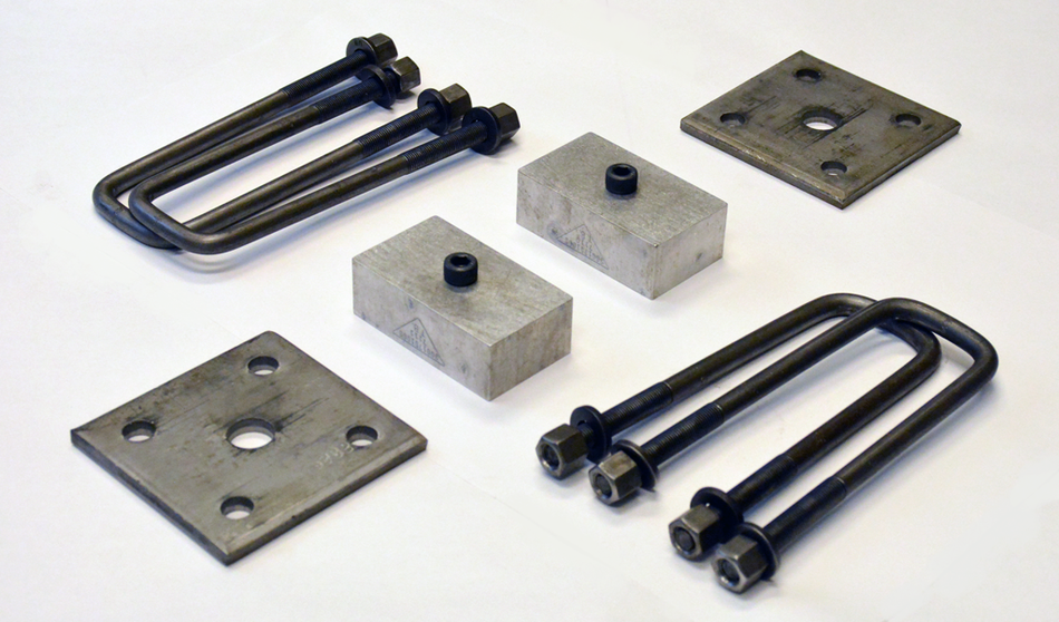 Kit for 1200lb-1800lb square axle with tie plates