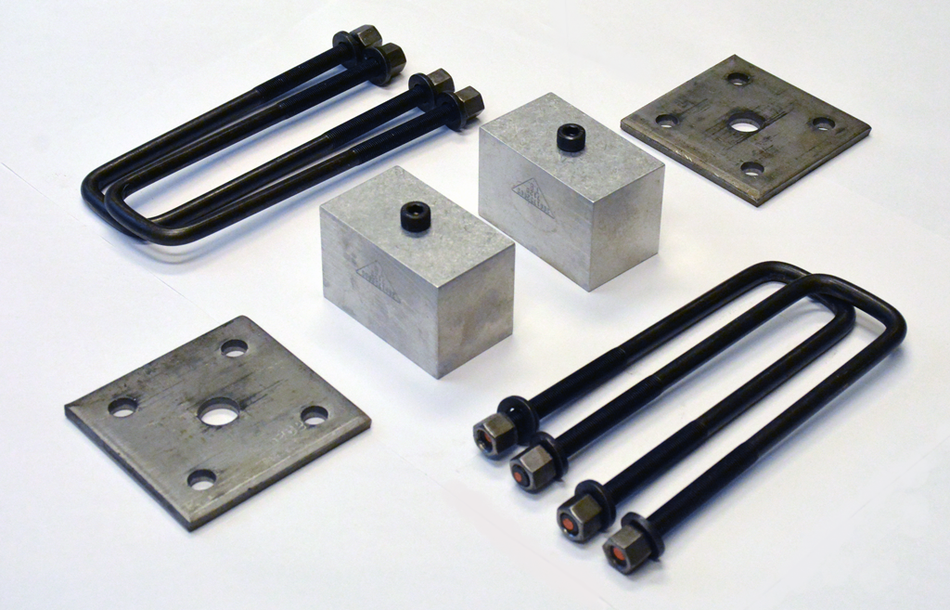 Kit for 1200lb-1800lb square axle with tie plates