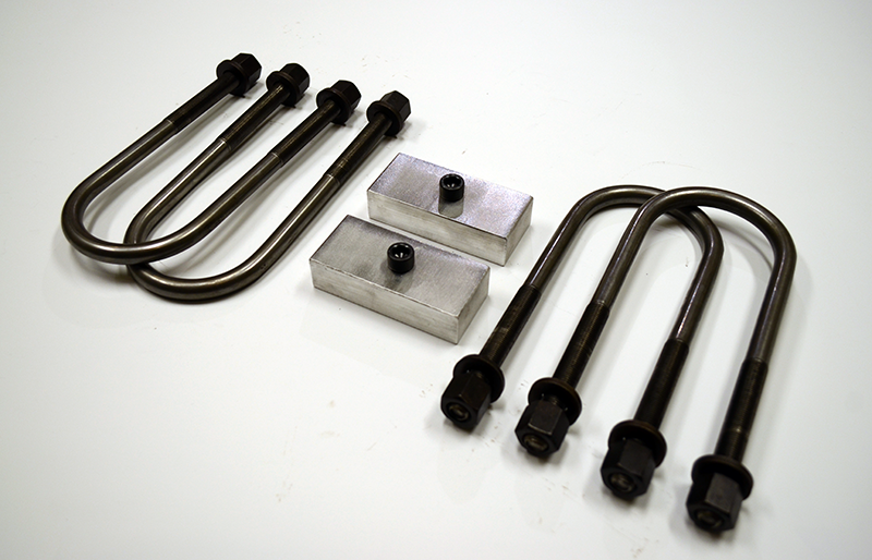 Trailer Blocks 4000lb to 7000lb axle kit with 1" blocks for 1-3/4" wide spring