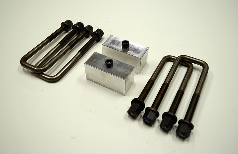 Trailer Blocks 2500lb to 3500lb marine axle kit with 2" blocks for 1-3/4" wide spring