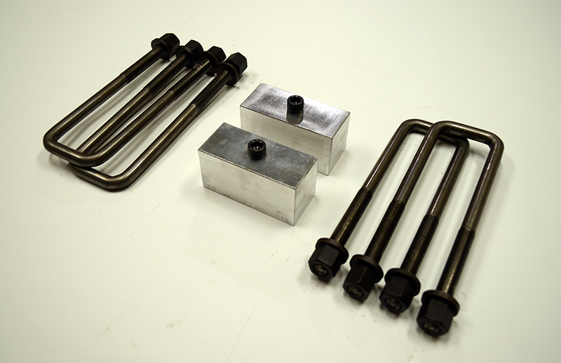 Trailer Blocks 5200lb marine axle kit with 2" blocks for 1-3/4" wide spring