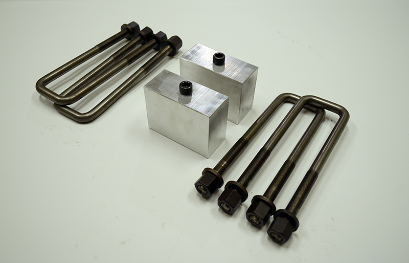 Trailer Blocks 2500lb to 3500lb marine axle kit with 3" blocks for 1-3/4" wide spring