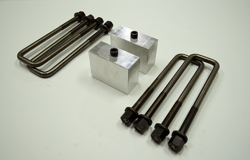 Trailer Blocks 5200lb marine axle kit with 3" blocks for 1-3/4" wide spring