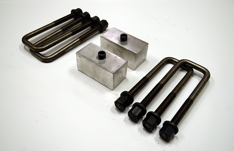 Trailer Blocks 2500lb to 3500lb marine axle kit with 2" blocks for 2" wide spring