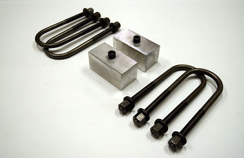 Trailer Blocks 3500lb axle kit with 2" blocks for 2" wide spring