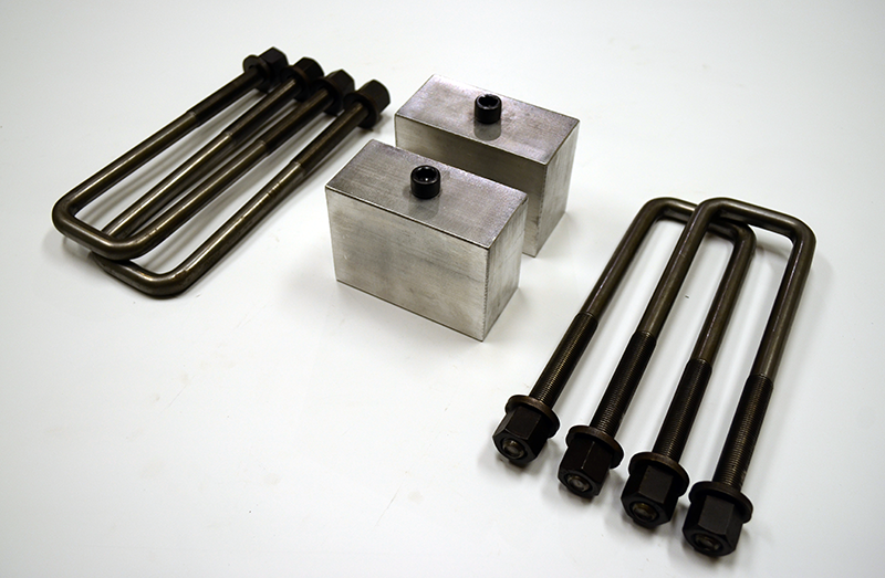 Trailer Blocks 2500lb to 3500lb marine axle kit with 3" blocks for 2" wide spring