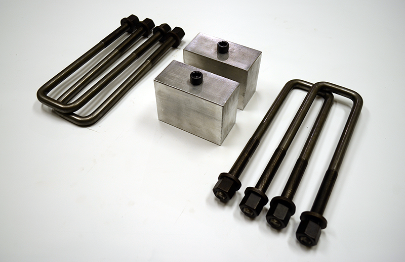 Trailer Blocks 5200lb marine axle kit with 3" blocks for 2" wide spring