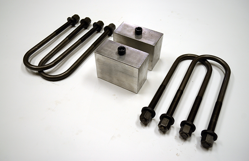 Trailer Blocks 3500lb axle kit with 3" blocks for 2" wide spring