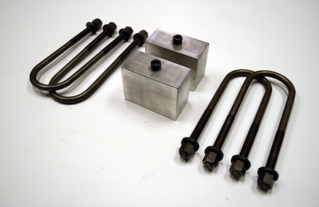 Trailer Blocks 3500lb axle kit with 3" blocks for 2" wide spring